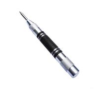 BildeeMait Punzone automatico per centrare 128 mm, in acciaio al carbonio, caricato a molla, strumento per marcatura per legno, metallo, vetro, nero