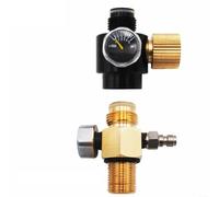BildeeMait Regolatore di pressione regolabile HPA Air per serbatoio 0-2800 PSI Uscita Valvola ad ago in acciaio inossidabile 58-18 Adattatore filettatura UNF (18 con regolatore)