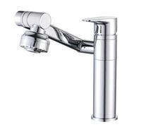 BildeeMait Rubinetto miscelatore da bagno in ottone con supporto girevole 1080, rubinetto per lavabo moderno