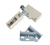BildeeMait Set di 2 grucce resistenti in plastica ABS e metallo, regolabili, per cucina, ufficio, finitura bianca, 63 x 34 mm