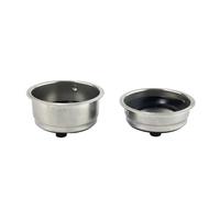 BildeeMait Set per cestello filtro in acciaio inox per macchine da caffè Morphy Richards, Derlla, KONKA, Dolim, 51 mm singolo/doppio colpo, con guarnizione e tazza