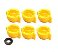 BildeeMait Spruzzatori da giardino in plastica a sgancio rapido, copertura gialla con guarnizione inclusa (6 pezzi)