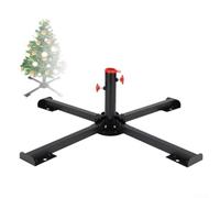 BildeeMait Supporto per albero di Natale pieghevole resistente con base in acciaio regolabile per alberi artificiali fino a 3 m, supporto in metallo antiruggine per interni ed esterni, colore nero