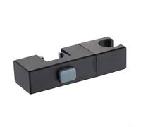 BildeeMait Supporto rettangolare per soffione doccia, girevole e regolabile, per tubi quadrati da 30 x 18 mm (nero)