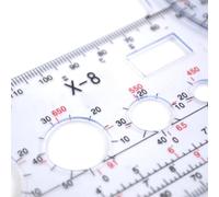 BildeeMait X 8 X 7 Plotter di navigazione aereo, trasparente aeronautica righello computer di volo accurato calcolo della distanza e della direzione, piloti leggeri e addestramento di volo