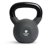 BILDER-Kettlebell 16kg con Impugnatura Ergonomica e Antiscivolo, Pesi in Ghisa con Rivestimento in Neoprene, Ideale per Esercizi e Allenamento Forza Cardio e Funzionale, Attrezzi Palestra Casa Fitness