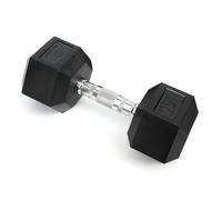 BILDER - Manubrio Palestra Singolo 12,5 Kg, Forma Esagonale e Impugnatura Antiscivolo, Pesi Palestra e per Allenamento a Casa per Miglioramento Forza e Resistenza, Manubri Resistenti e Salvaspazio
