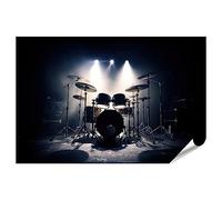 bilderfelix Poster Batteria Palco Banda Illuminazione Spot Faretto Camera dei bambini - Poster 130x90 cm