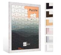 Bildershop-24 Cornice per puzzle London per puzzle ca. 500-1000 pezzi, 37,5 x 98 cm, 98 x 37,5 cm, bianco vintage con vetro acrilico