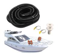 Bilge Pump Installation Kit, Flexible PVC Drainage Pipe Hose, Heavy-Duty Discharge Hose With Clamps And Fittings, Easy Installation Boating Accessories, 1 Set, 2.86cm