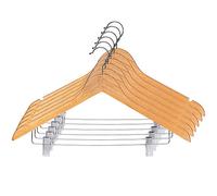 Bili Kadax realizzati in legno, con morsetti in metallo, due tacche, gancio rotabile a 360 °, staffa da camera da guardaroba per abbigliamento, slip -resistante (6)