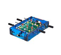 relaxdays Biliardino Calcio Balilla da Tavolo, con Illuminazione LED, Bambini & Adulti, 4 Aste con 2 Palline, Mini, blu, Colore, 10024099
