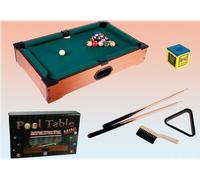 Biliardo da tavolo in legno con 2 stecche e 16 palline da 51 cm