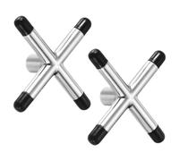 Biliardo Ponte Testa,2pz Croce con Gomma Manicotti,Argento Tono