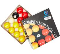 Biliardo PRO Unisex 5,1 cm League Pool Balls (Rosso e Giallo, Rosso/Giallo