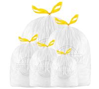 BILIEASY Sacchetti per la spazzatura, 60 l, con coulisse, grandi, resistenti, non profumati, universali, 60 l (45 pezzi)