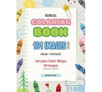 Bilingual Coloring Book: 100 Images - English/Portuguese