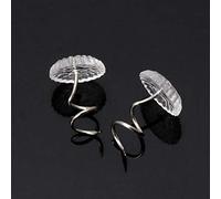 BIlinl 50PCS Clear Heads Twist Pins Fixed Fastener for Upholstery Blankets Sofa Sets