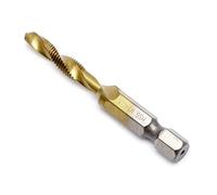 BIlinli 1PC Stelo Esagonale M3-M10 Titanio Placcato in Titanio HSS Vite a Mano Filettatura Metrica Punte Punte Rubinetti compositi Vite a Mano Filettatura M5