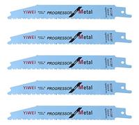 BIlinli 5 Pezzi 152mm 6 "Lame per seghetto Alternativo S123XF per Taglio di Metalli