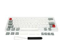 BIlinli 64 Keys Keyset Double Color PBT Thick Keycap for GK64 Mechanical Gaming Keyboard with Puller Set