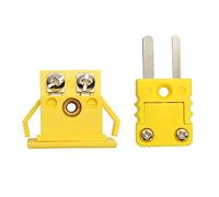 BIlinli Presa miniaturizzata per termocoppia Gialla Adattatore per Spina a Guscio Mini termometro Spine per connettore miniaturizzate universali Tipo K per Montaggio a Pannello