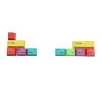 BIlinli Replaceable Mac/Win Mechanical Keyboard Keycaps OEM Profile PBT CMYK Modifiers 10 Keys -Laser Engraved Keycaps