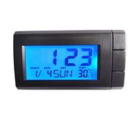 BIlinli Termometro per Auto con Funzione di retroilluminazione Orologio Digitale Elettronica per Auto Temperatura Interna Display LCD Indicatore