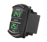 BIlinli Voltmetro Doppio Voltmetro Monitor Batteria Indicatore Display a LED 12V-24V Misuratore di Tensione per Barca per Auto Tester di Tensione Tester di Batteria