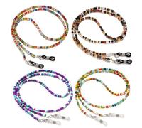 BILIONE 4 catene per occhiali con perline per donne e ragazze, supporto per occhiali da sole intorno al collo, porta occhiali in acrilico