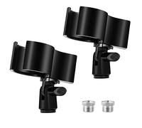 BILIONE Clip per microfono grande, supporto regolabile per microfoni con diametro esterno da 3,2 cm da 5,8 cm, con adattatore a vite da maschio da 5/8" a femmina da 3/8" (1)