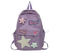BILIPOPX Zaino Y2K Kawaii Estetico Morbido Velluto a Coste Dayback Bag, Viola, Zaini Daypack