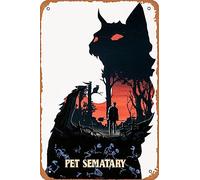 BILISIBY Targa in metallo vintage per animali domestici Sematario Horror Movie Poster per bar ufficio casa decorazione da parete regalo retrò cartello in metallo 30,5 x 20,3 cm