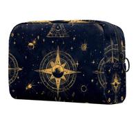 Bill Cipher Wheel Zodiac - Trousse da viaggio per cosmetici, grande, con cerniera, Multi, 18.5x7.5x13cm/7.3x3x5.1in, Beauty case