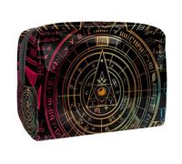 Bill Cipher Wheel Zodiac - Trousse da viaggio per cosmetici, grande, in PVC, con cerniera, Multi, 18.5x7.5x13cm/7.3x3x5.1in, Beauty case