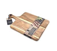 Bill F Since 1983 - Tagliere per pizza in legno di acacia, pala da forno per spostare pizza, biscotti, torte, pane, 30 x 24 x 1,5 cm