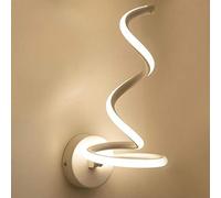 Bill Goff Inc. Applique LED 12W moderno CCT 3 STEP variazione luce da 3000K a 6500K lampada parete curva spirale camera letto soggiorno 230V