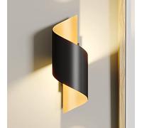 Bill Goff Inc. Applique moderno doppio fascio luce LED G9 7W lampada bianco nero parete muro ingresso corridoio camera da letto 230V Nero 6000K