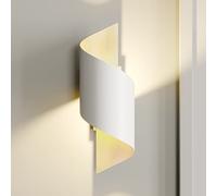 Bill Goff Inc. Applique moderno doppio fascio luce LED G9 7W lampada bianco nero parete muro ingresso corridoio camera da letto 230V Bianco senza lampada