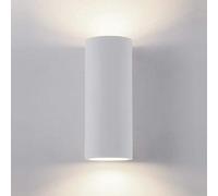 Bill Goff Inc. Lampada LED applique in gesso bidirezionale illuminazione parete muro corridoio camera letto salone ufficio albergo doppio fascio luce up&down tinteggiabile (SENZA LAMPADA)