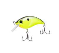 Bill Lewis ATV Squarebill Crankbait Pesca Realistica Acqua Dolce & Salata Lure 1.5 con Mustad Triple Grip Hooks, Chartreuse Shiner