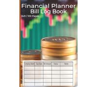 Bill Payment Log Book: Simple Monthly & Yearly Planner to Track Bills, Due Dates, and Payments: Organize Your Finances, Record Company Details, Payment Status, and Stay on Top of Due Dates