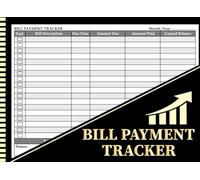 Bill Payment Tracker: Simple Monthly Bill Payment Organizer For Budgeting Financial | Perfect for Your Pocket or Desk