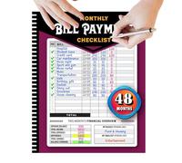 Bill Payment Tracker, taccuino per tracciare le banconote, pianificatore mensile del budget, libro per organizzazione finanziaria familiare, lista dei pagamenti, quaderno guida per 4 anni per