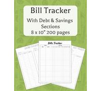 Bill Tracker Blank Notebook: 200 Pages | Monthly Bill Organizer | Expense & Payment Log Book | Budget Planner for Home or Small Business 8x10