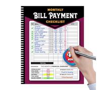 Bill Tracker Notebook - Di Controllo Di Pagamento Delle Fatture | Organizzatore Di Pagamento Mensile | Libro Di Budget Di Pianificatore Di Bilancio Mensile Adatto Per La Finanza Domestica, Il M