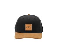 Billabong 6 Panel Mens Snapback Curved Peak Cap ~ Abbronzatura nera impilata
