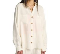 Billabong Swell Long Sleeve Blouse Beige M Donna