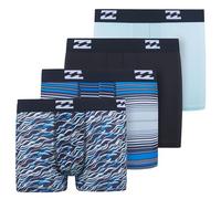 Billabong Confezione da 4 boxer per ragazzi dai 6 ai 18 anni, resistenti, elasticizzati, traspiranti, traspiranti, Menta, Blu, Nero, Asst, Large