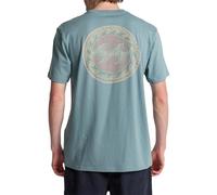 Billabong Crayon Wave T-Shirt Manica Corta Lavaggio Blu Washed